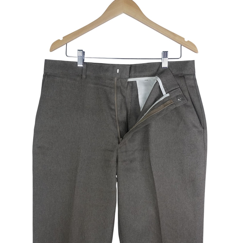 Vintage Levi Strauss Action Slacks Mens‎ 36x34 Brown Polyester Dress Pants